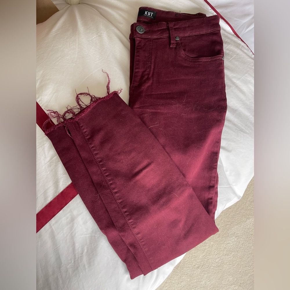 KUT from the Kloth color jeans + ankle skinny